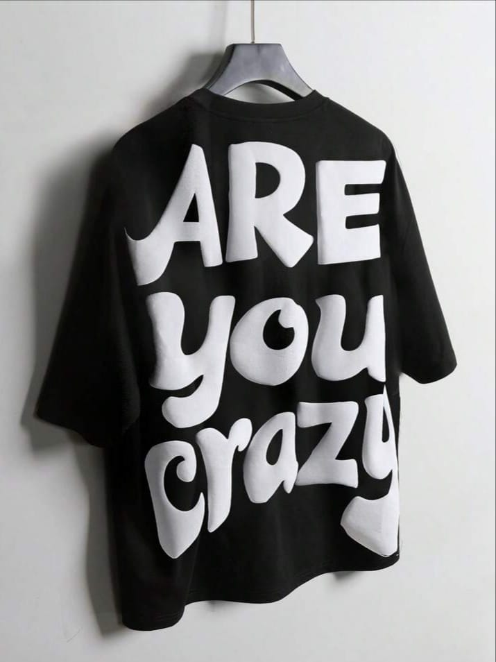 Uptown Funky Hypemode Letter Print Oversized Graphic T-Shirt